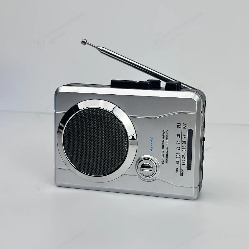Multifunctional Cassette Player Walkman Portable Radio Recorder Built-in Speaker Headphone Jack Tape Player
