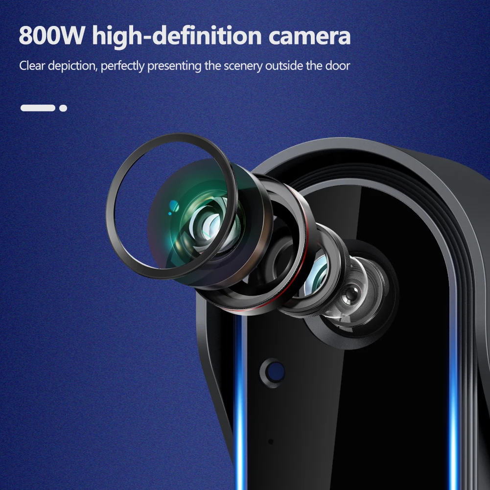 كاميرا جرس الباب اللاسلكية الذكية مع صوت ثنائي الاتجاه - دقة عالية، رؤية ليلية، مغير صوت، كاميرا جرس باب فيديو واي فاي #6