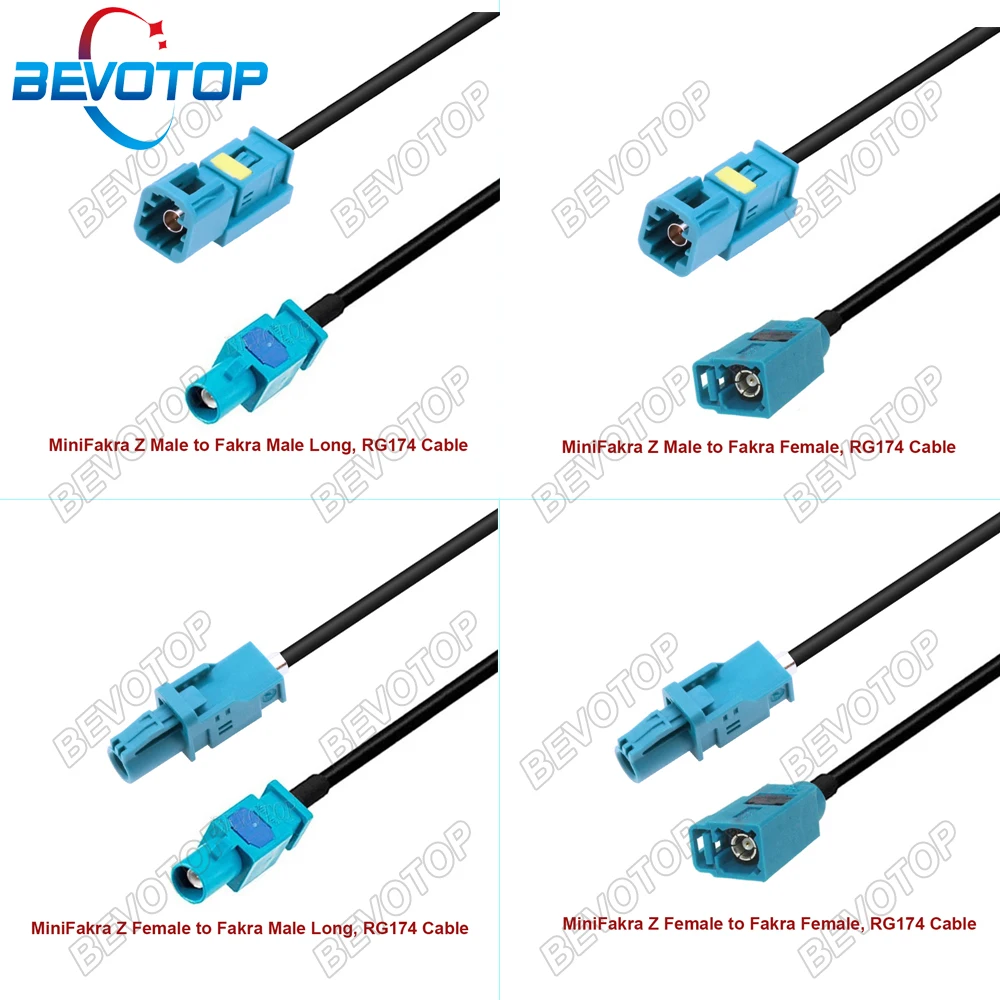 BEVOTOP RSBG Тип 1-ядерный MINIFAKRA Z к разъему FAKRA Z «папа/гнездо» RG174 коаксиальный кабель 50 Ом Высокое качество