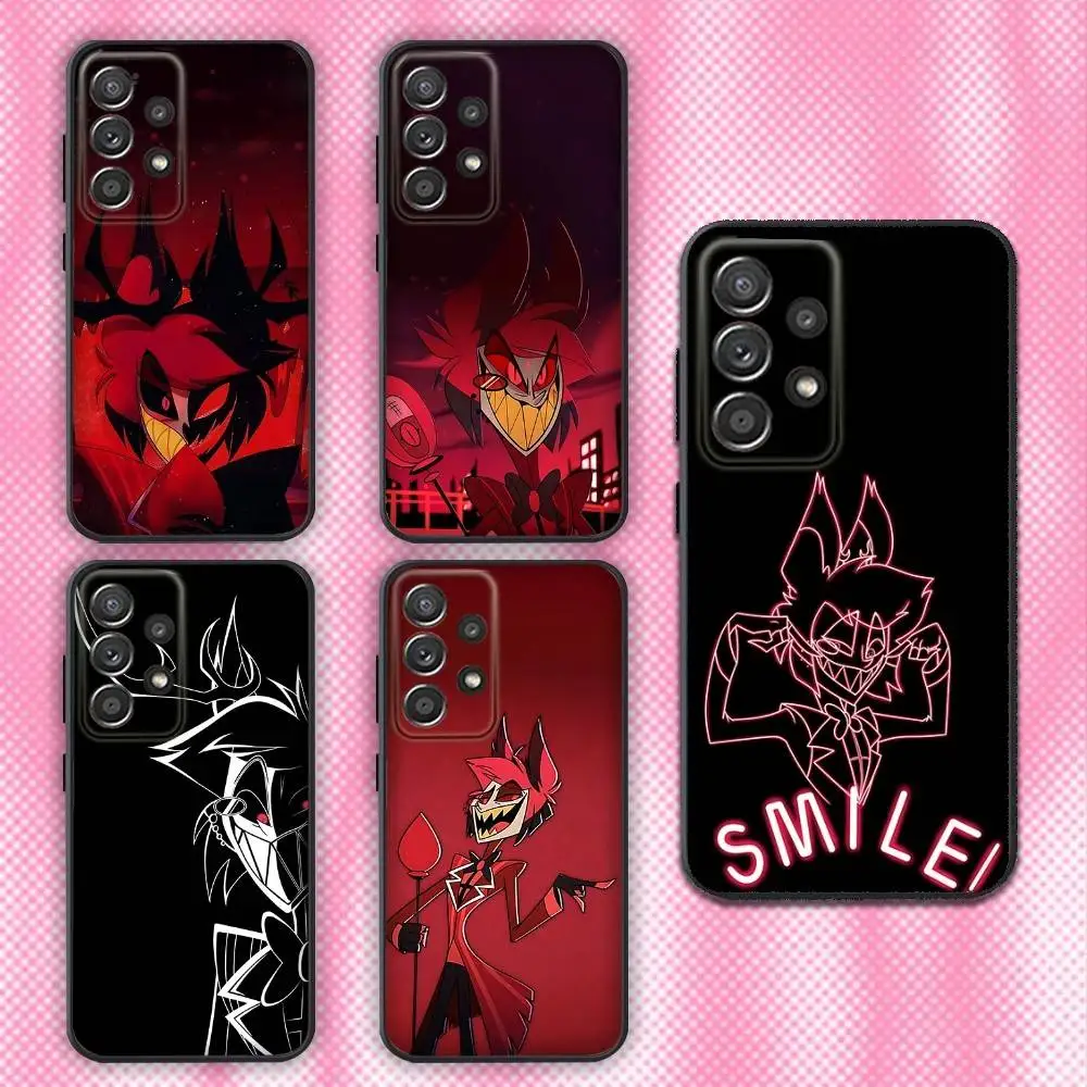 

Cartoon H-Hazbin H-Hotel Cool Alastor Phone Case For Samsung Galaxy A13,A21s,A22,A31,A32,A52,A53,A71,A80,Soft Black Shell