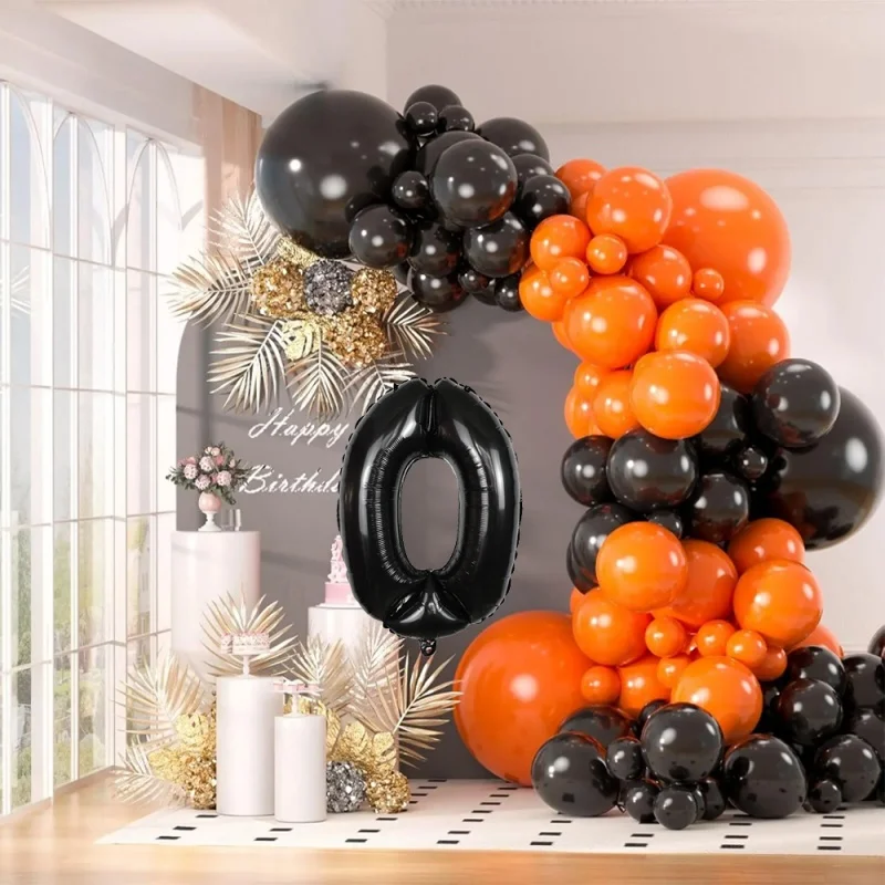 

Carnival black and Orange Balloon arch set With Digital Balloons for Halloween a decoration for Birthday and Halloween parties