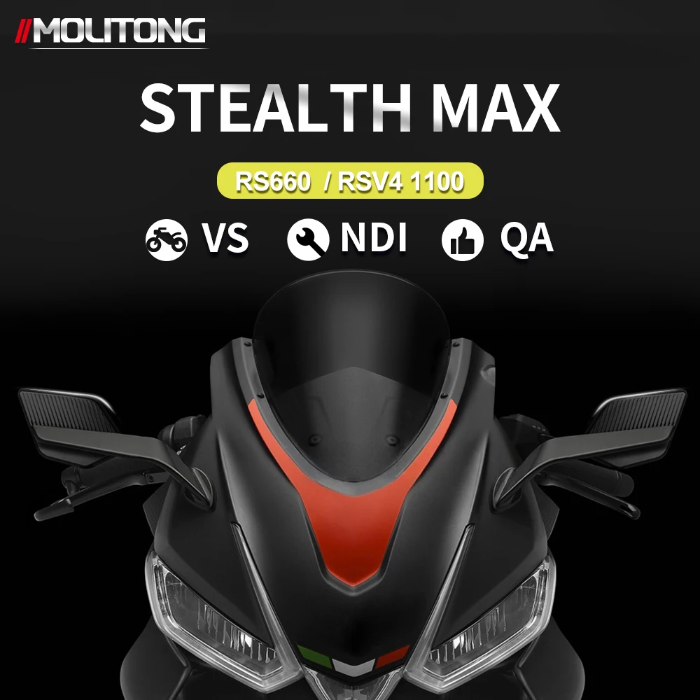 RS660 Rearview Mirror For Aprilia RSV4 1100 2021 RS660 2020-2024 Stealth Sport Winglet Mirror Kits Adjustable Stealth Mirrors