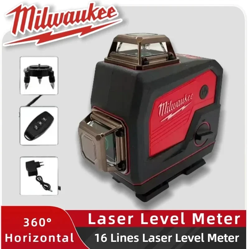 milwaukee-compteur-de-niveau-laser-croise-16-lignes-360-°-liveaux-laser-verts-auto-nivelants-4-cotes-degres-verticaux-3-4d-avec-telecommande