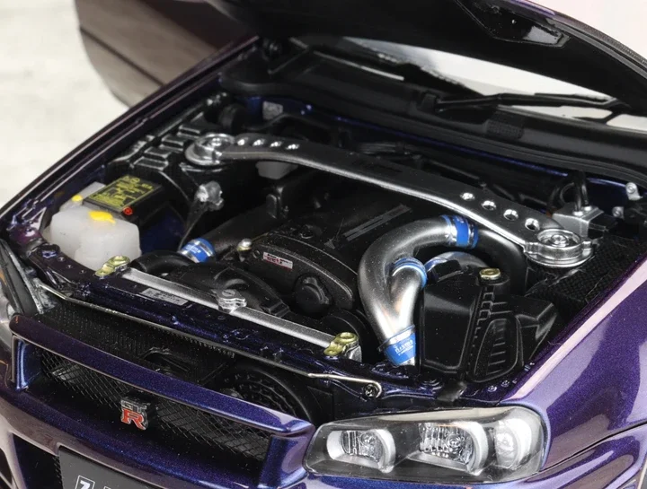 Autoart 1:18 R34 Z-tune JDM Simulation Limited Edition All Open Alloy Metal Static Car Model Toy Gift