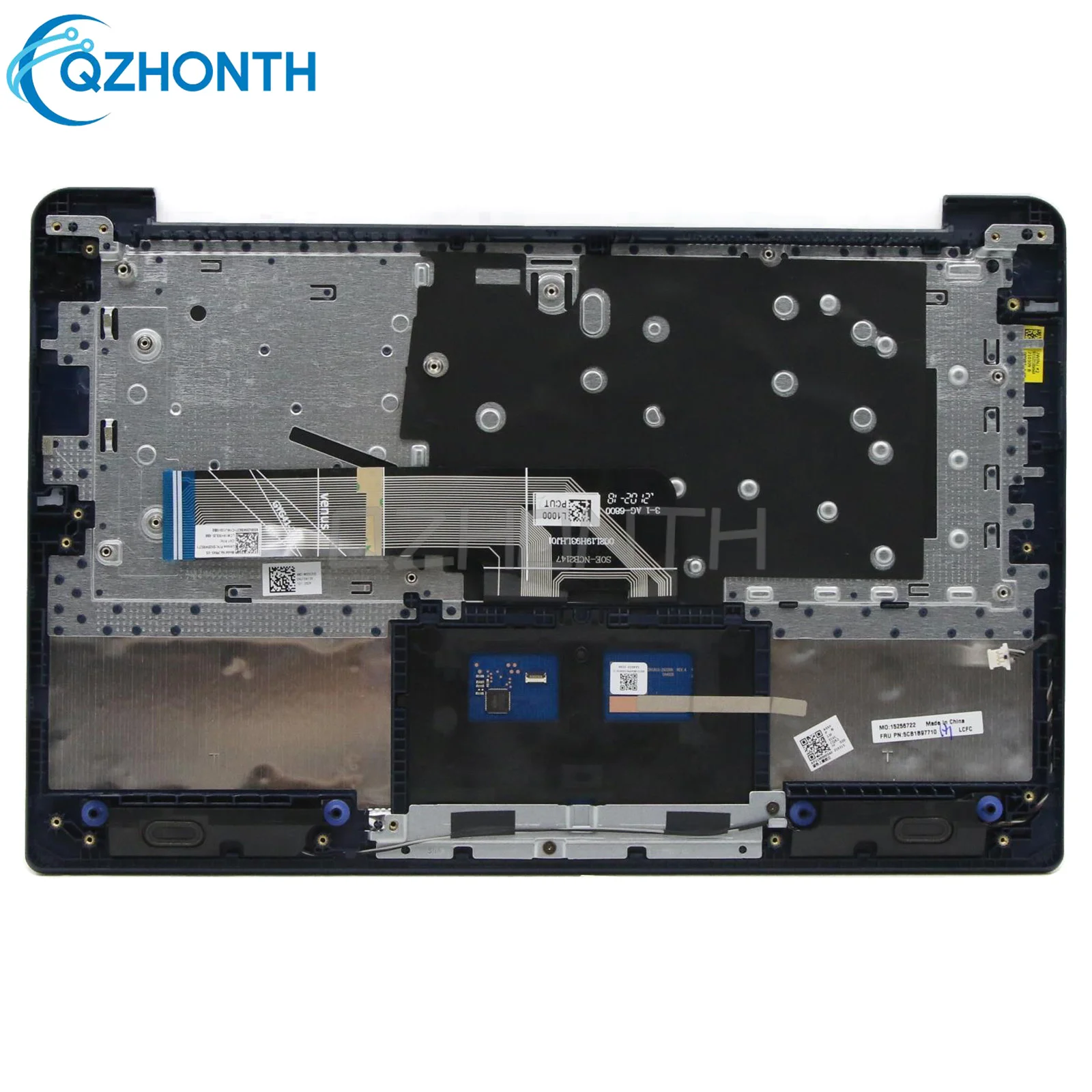 Reposabrazos con teclado sin retroiluminación (sin agujero para huella dactilar) para Lenovo IdeaPad 3-14ITL6 3-14ADA6 3-14ALC6 azul 5CB1B97710 14 ", nuevo