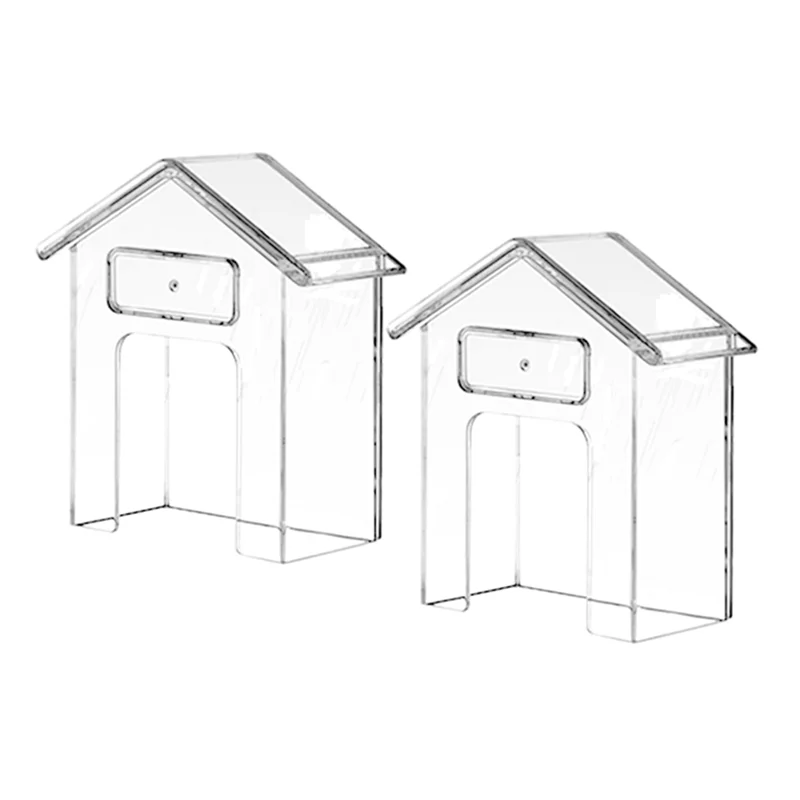 [NEWA76K!】 2 PCS Waterproof Doorbell Cover Clear Outdoor Keypad Cover Plastic Adhesive Outdoor Rings Doorbell Protector Case Dur