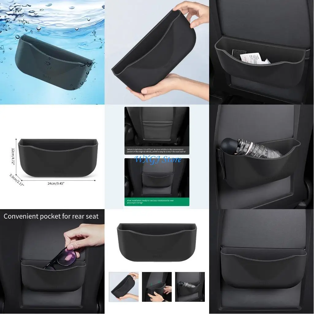 

37JE Backseat Organizers Car Hanging- Storage Plastic Box for ModelY/3