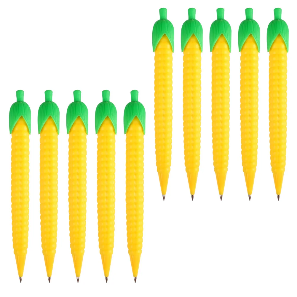 

10 Pcs Portable Pencils for Kids Children Mechanical Aesthetic Press-type Lead Household Carrot School