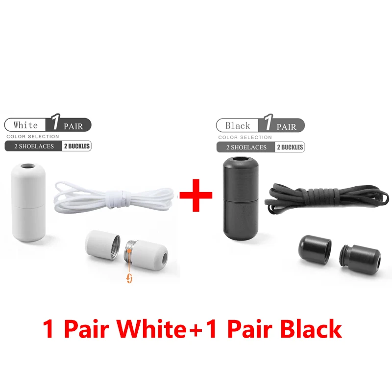 Elastische Geen Stropdas Schoenveters Halve Cirkel Veters Voor Kinderen En Volwassen Sneakers Schoenveter Quick Lui Metalen Slot Veters Schoen Strings