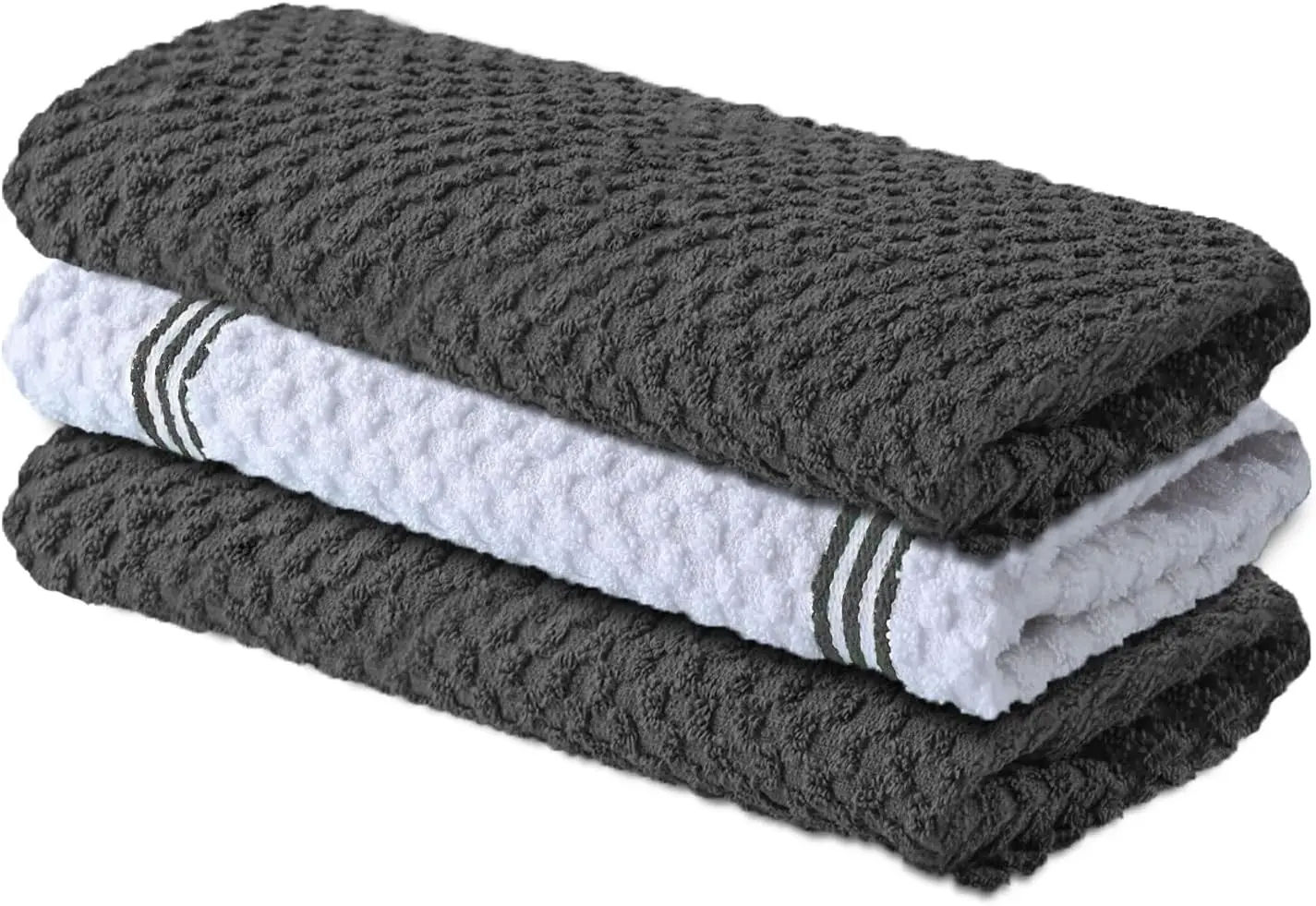 

Premium Cotton Kitchen Towels, Pack of 3, Super Absorbent Dish Cloths for Household Cleaning