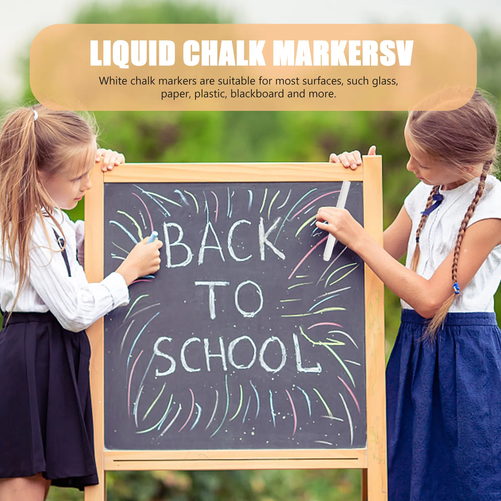 

20Pcs Liquid Chalk Markers Whiteboard Pens Premium Eco Friendly Safe Erasable for Glass Paper Blackboard Portable Lightweight