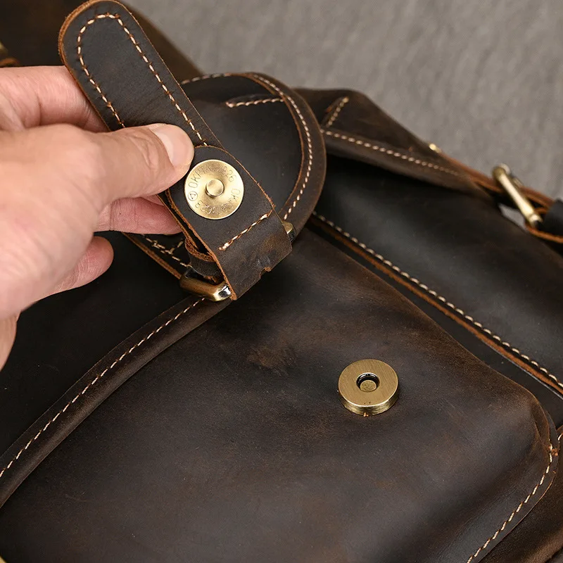 Bolsa de viaje para ordenador portátil, mochilas con personalidad para viajes al aire libre, mochilas multifuncionales, bolsos de cuero simples, Д Navo Сумки MHSJB