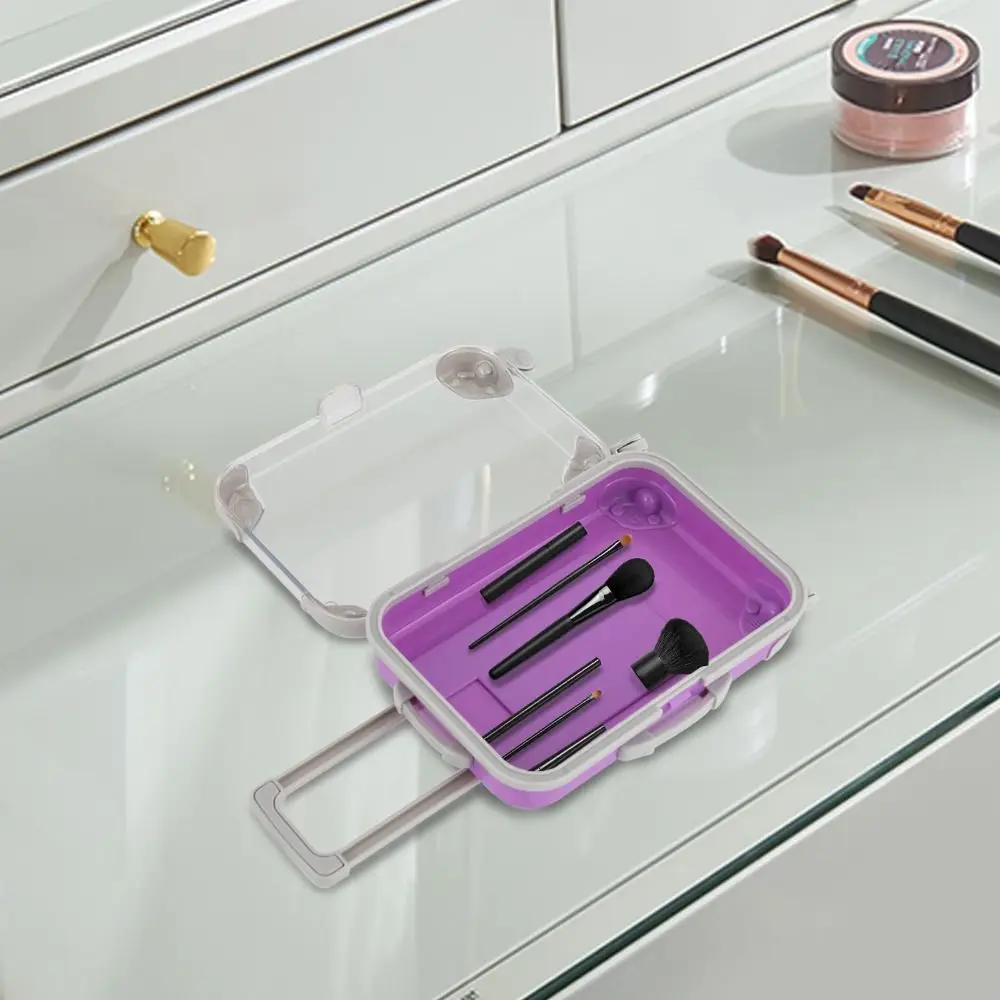 حقيبة صغيرة مصغرة صندوق الحلوى تخزين الملحقات محاكاة حقيبة تروللي بعجلات الرموش الصناعية صناديق التعبئة والتغليف المحمولة #5