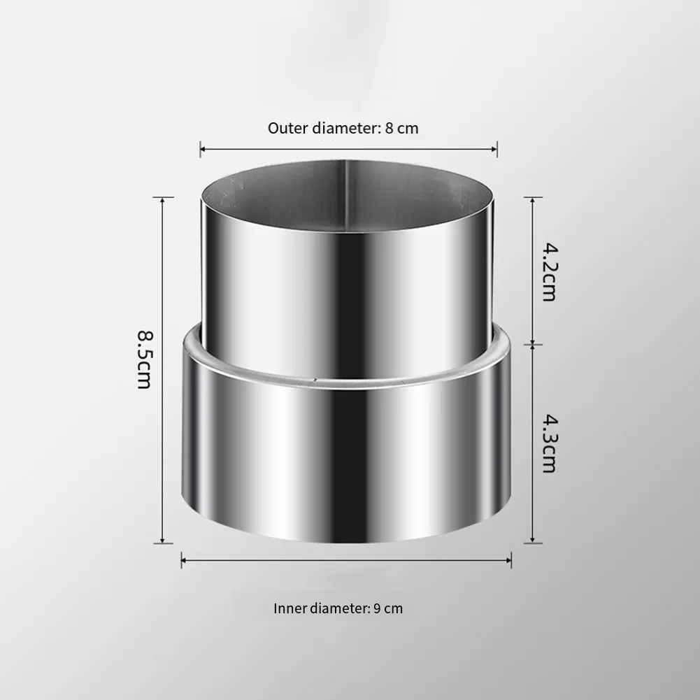 Schoorsteenpijpreductiemiddel Roestvrijstalen kachelpijpcomponent voor het verminderen van een diameter van 120 mm tot 50 mm in ventilatorsystemen