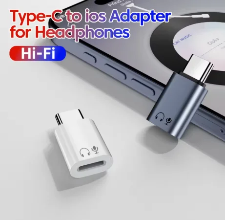 Type C To Lightning Earphone Adapter USB C Male To IOS Female Audio Converter For Iphone 15 16 Samsung USB C Lightning Adapter