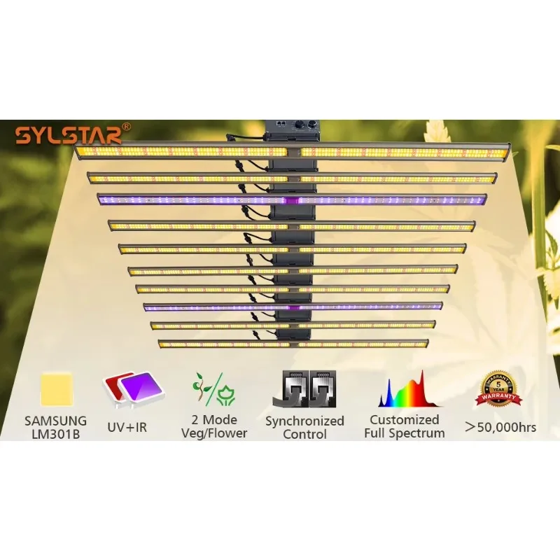 Stock Available 10 bars 800w Independent Dimmer Control UV IR With Full Spectrum Samsung LM301b Chips LED Grow Lights