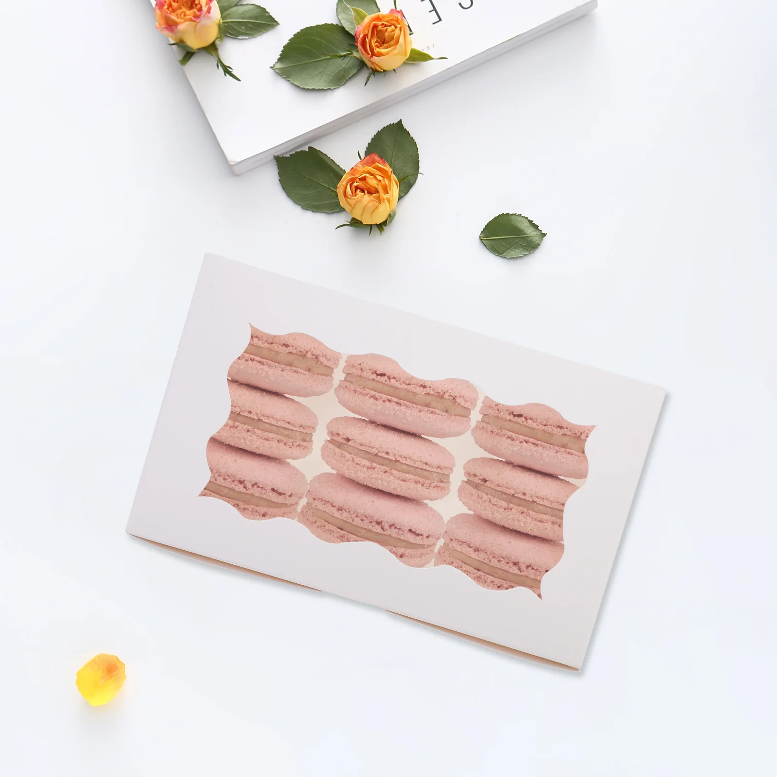 boites-a-macarons-en-papier-50-pieces-boite-a-desserts-pour-fete-d'anniversaire-petit-banquet-hotel-boite-d'emballage-de-desserts-boites-a-macarons