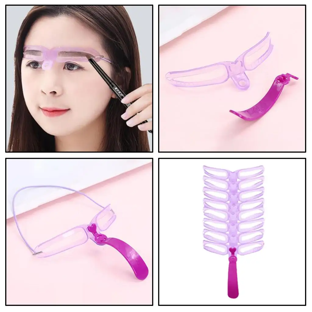 8 stijlen plastic wenkbrauw shaper stencil verzorging sjabloon make-up beauty tool wenkbrauw stencil sjablonen model verzorging vormgeven