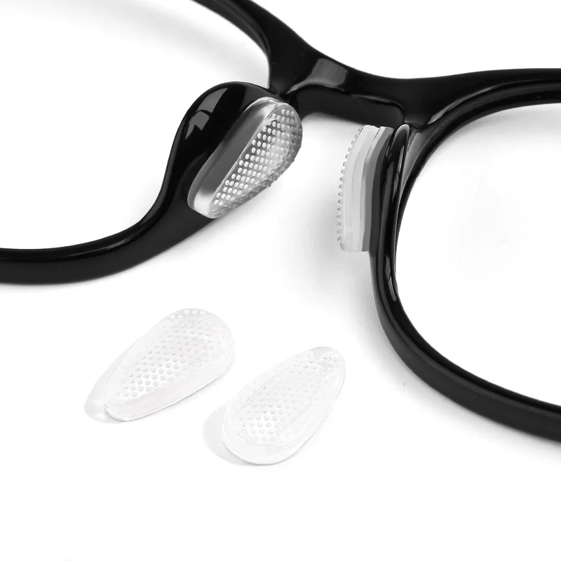 10 piece set of soft anti slip eyeglass nose pads | invisible comfortable cushion pad, with adhesive backing, available in black