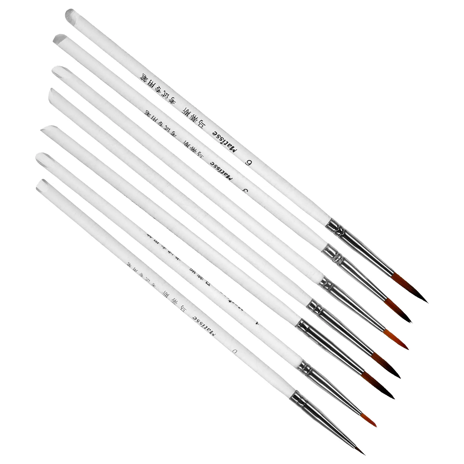 

11 Pcs Painting Pen Set Flat Watercolor Brushes Detailing Artists Miniature Paintbrush
