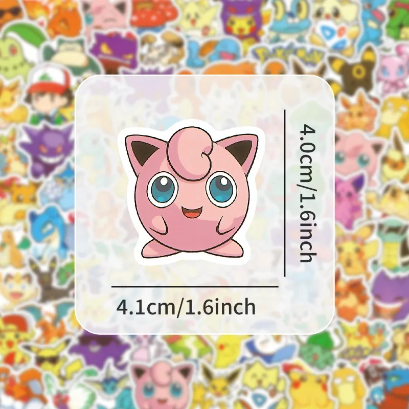 103pcs/set Kawaii Anime Pokemon Stickers Pikachu Decals DIY for Laptop Luggage Skateboard Phone Cartoon Kid Toy Gift Stickers