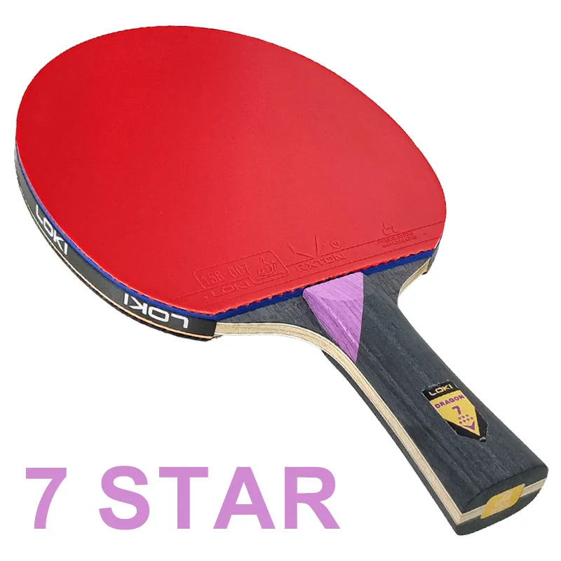 Raquete de tênis de mesa loki original série dragão raquete de ping pong paddle bat profissional 6/7/8/9/10 estrelas para todos os jogadores de nível
