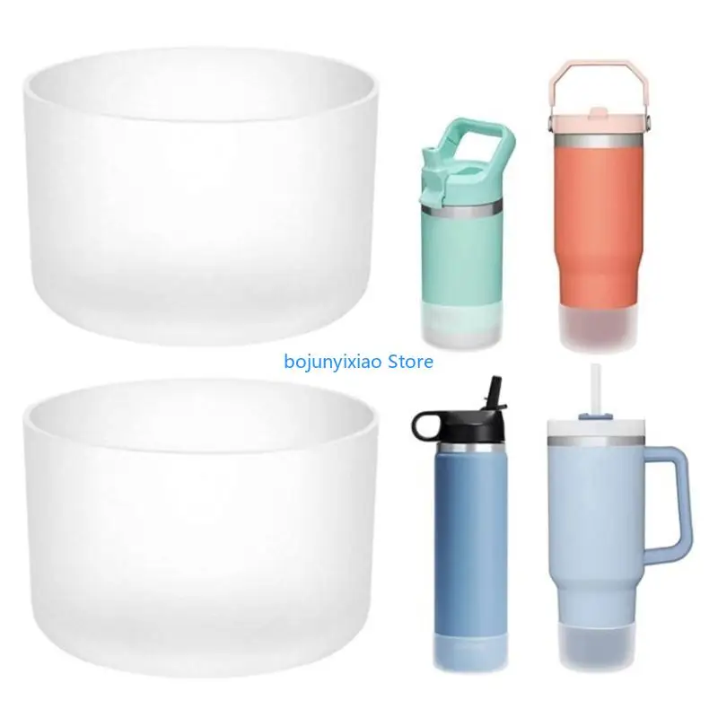 

900B 4 Pieces Silicone Boot Sleeve Protective Silicone Covers Water Bottle Bottom Cover Silicone Material for Water Bottles