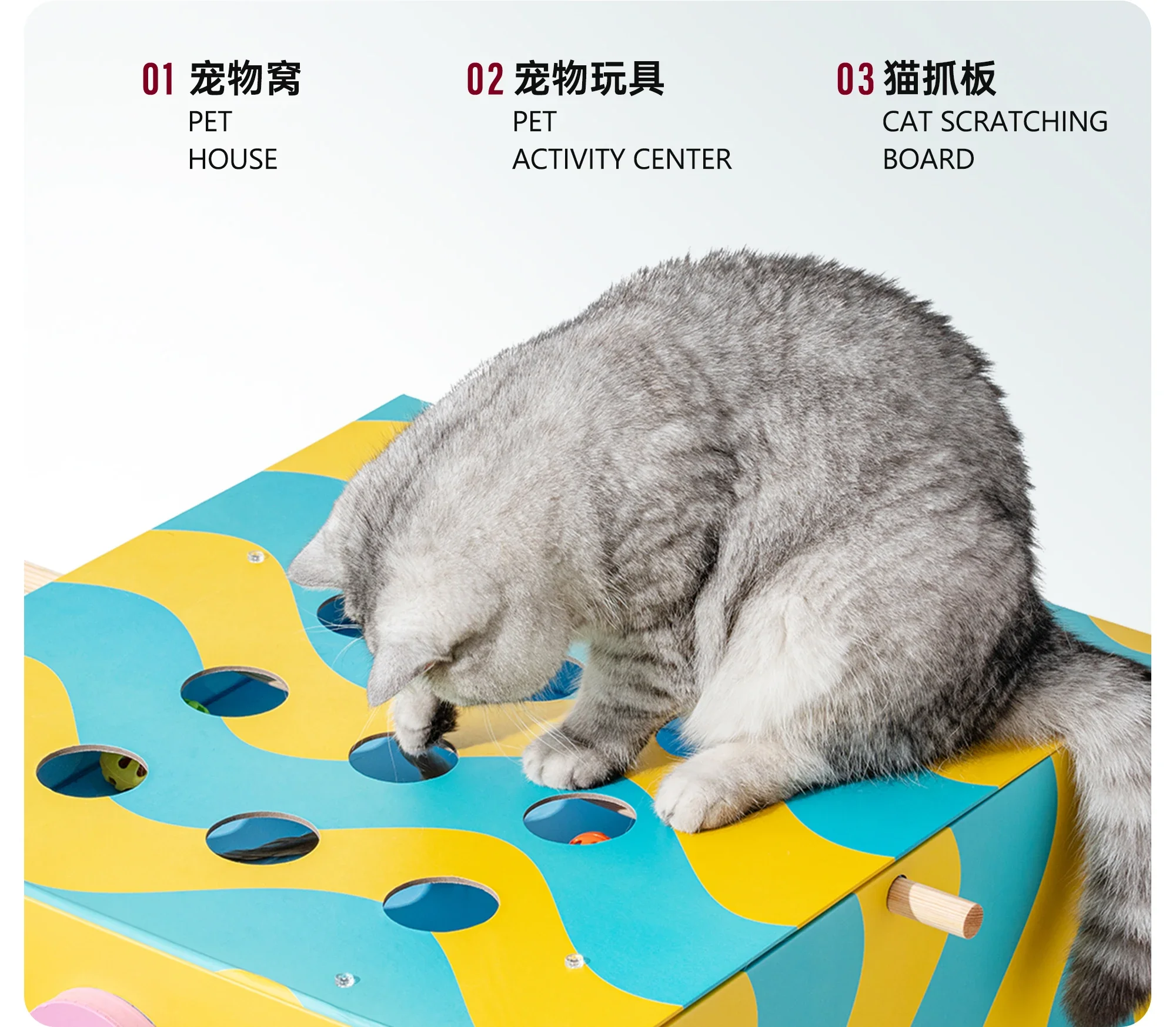Washing machine cat nest multifunctional scratching post semi-enclosed