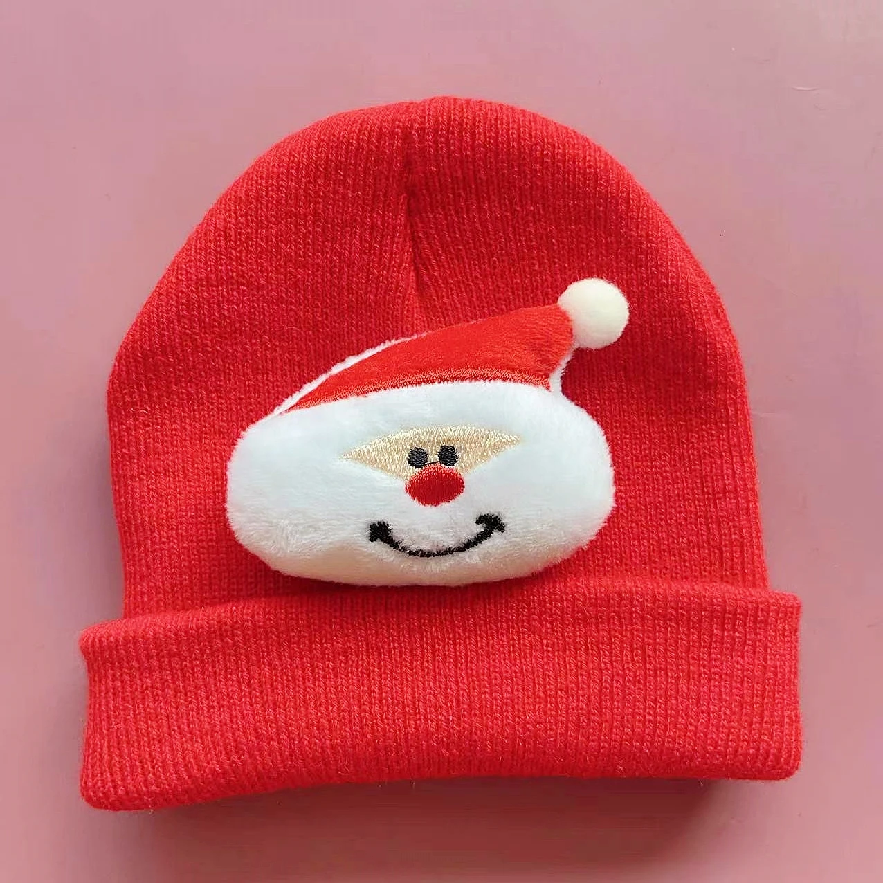 Knitted Christmas Hat Cute Cartoon Baby Kids Soft Beanie Santa Hat New Year Party Kids Christmas Gift Navidad Xmas Decoration