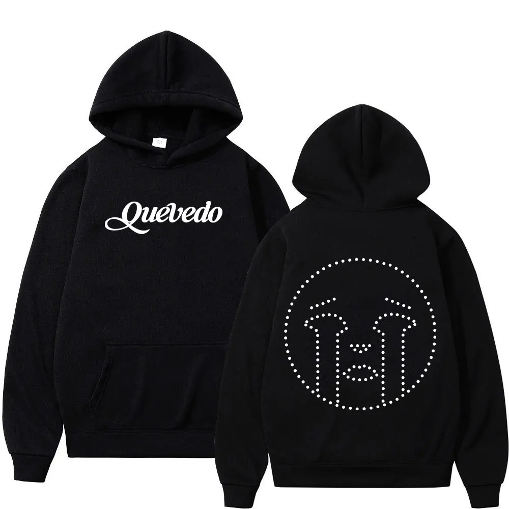 Rapper quevedo buenas noches hoodies das mulheres dos homens de alta qualidade manga longa moletom moda pullovers oversized casaco streetwear