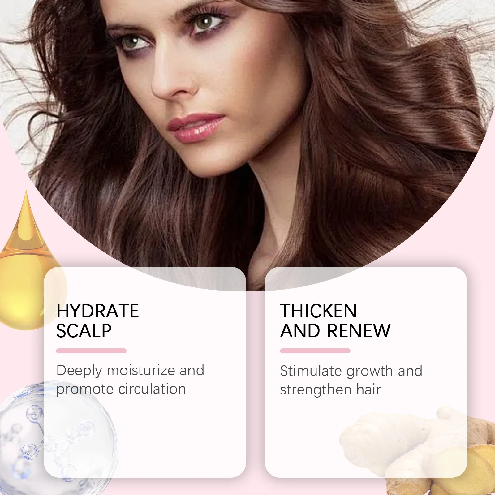 Hoegoa Ginger Coffee Hair Helper Spray Anti Hair Loss Thinning Scalp Treatment Reduce Shedding Thicker Fuller Hair Growth Serum