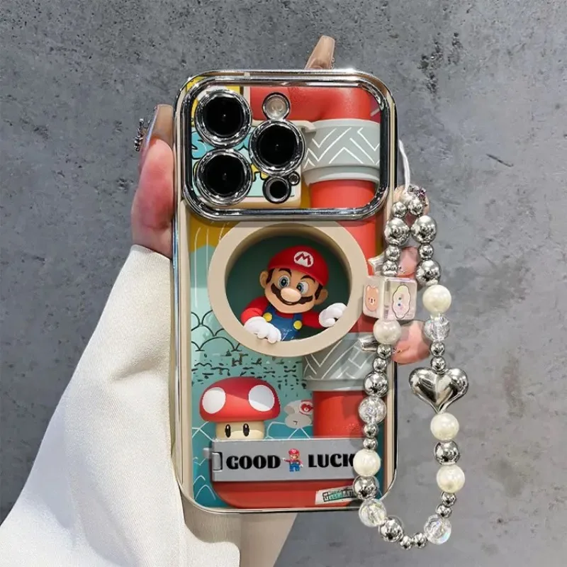 

Super Mario Bros 6D Phone Case for Iphone 15 14 13 12 Pro Max Anime All-inclusive Shockproof Cover for Iphone 15pro 14pro Shell