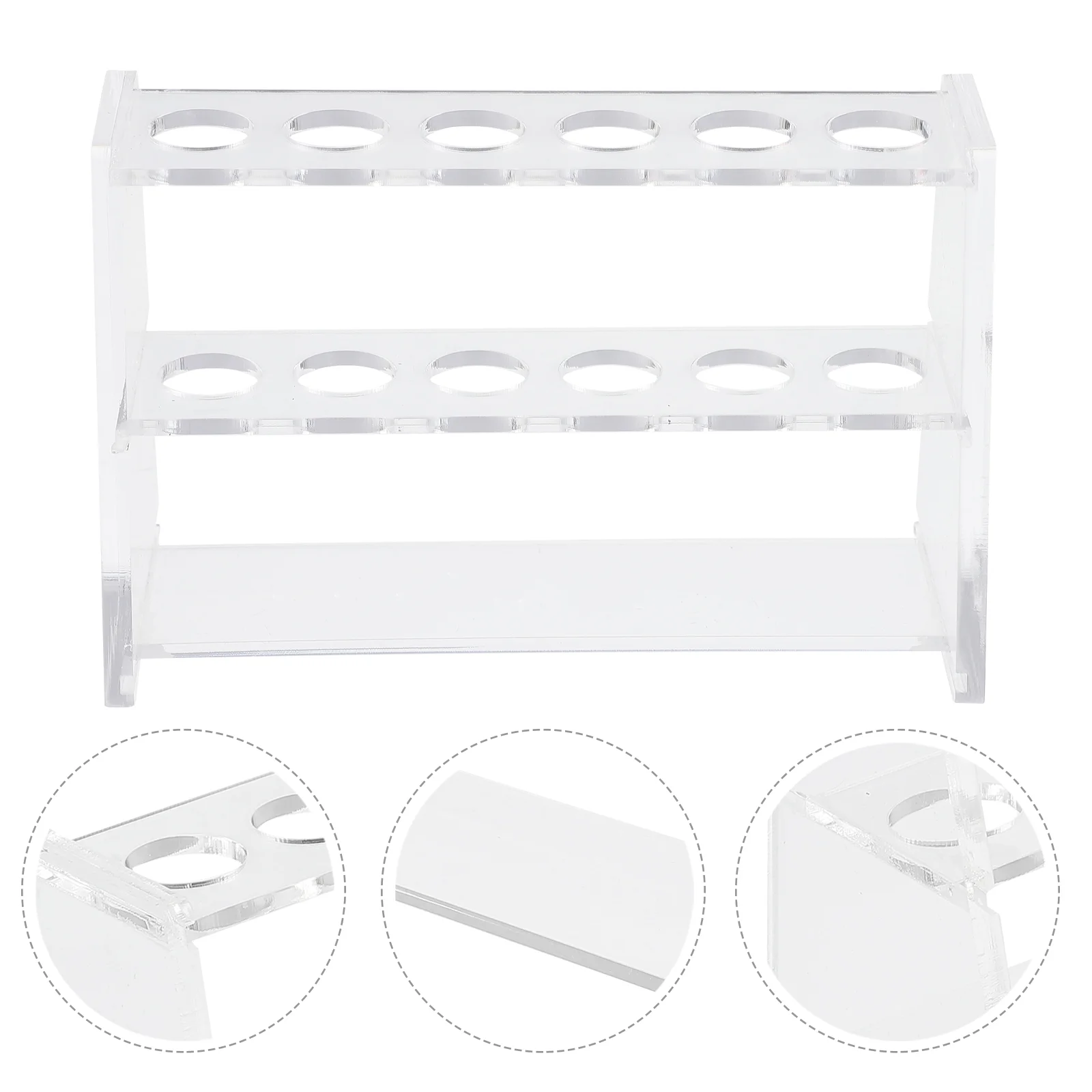 

12 -hole Test Tube Rack Experiment Centrifuge 2-layer Round Holder Acrylic Laboratory Shelf Stand Organizer Transparent