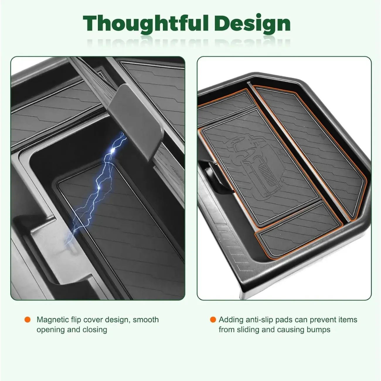 

Center Console Insert Tray Dashboard Storage Organizer For Ford Maverick 2025 2026 Magnetic Lid Hidden Panel Secret Compartment