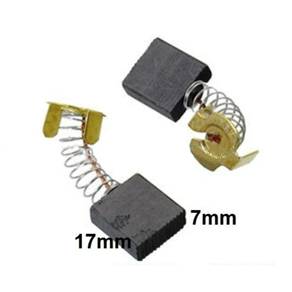 2pcs Carbon Brushes For Greenmaster GMD 118-1 Treadmill Fusion E12 Electric Motors Carbon Brush Power Tool 7x17x17 Mm