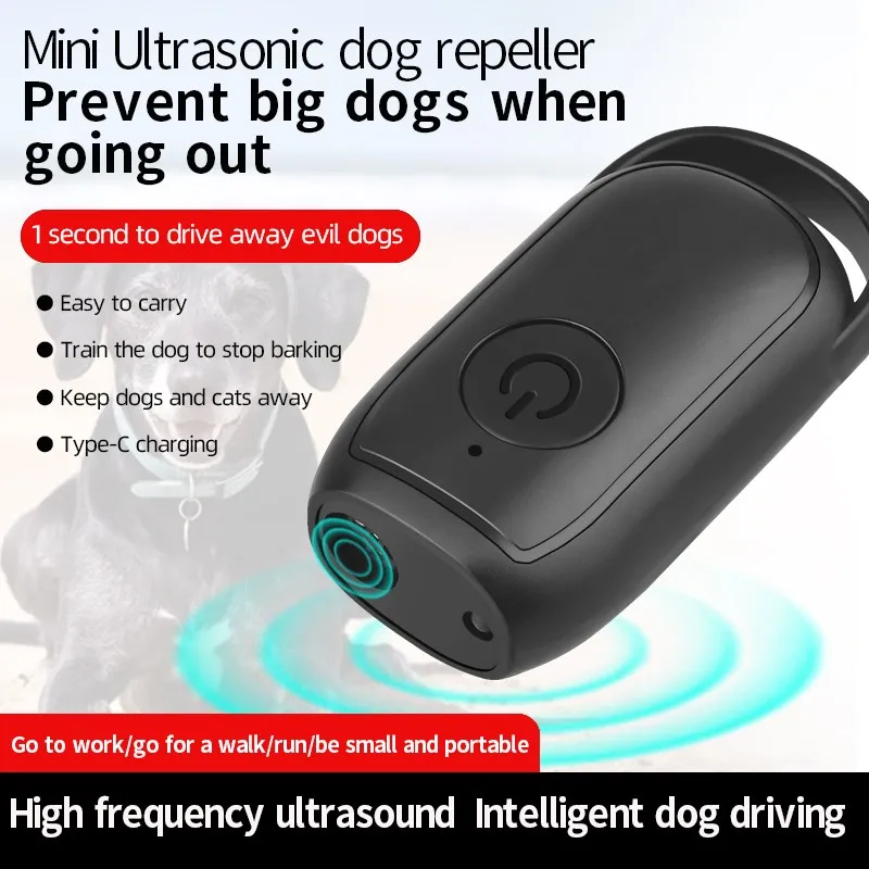 Mini Ultrasonic Dog Repeller Training Dog Stop Barking Smart Portable Outdoor Defense Dogs Anti-barking Training Device