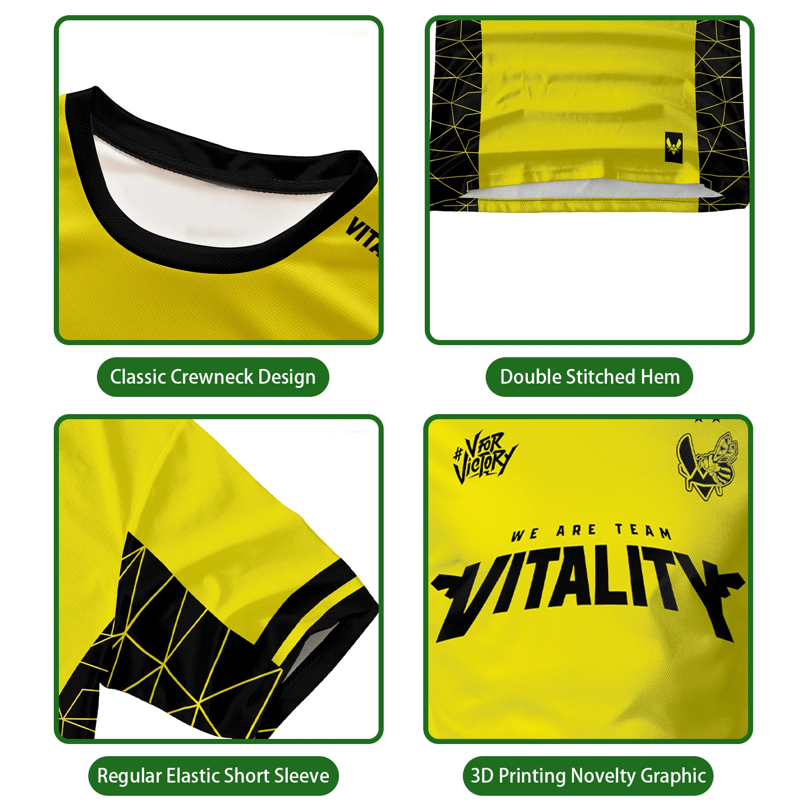 2025 CS2 오스틴 메이저 팀 바이탈리티 기념 유니폼 팬 저지 ZywOo 트레이닝 통기성 티셔츠 남성 맞춤 O넥 탑