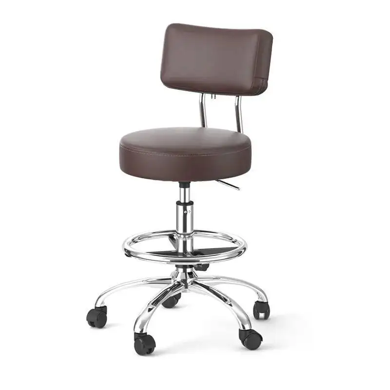 

Portable Swivel Rolling Wheels Barber Chairs Stylist Hairdressing Chairs Aesthetic Silla Estetica Barber Equipment MQ50BC