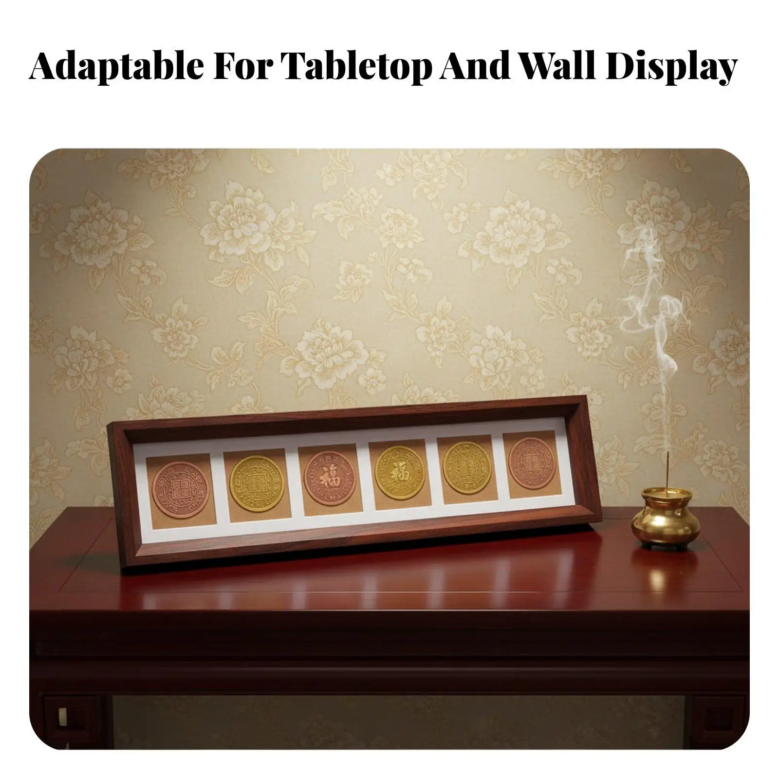 Currency Display Case Multifunctional Bill Display Frame DIY Multi-Opening Picture Frame for Collectors, Desktop, Office, Study