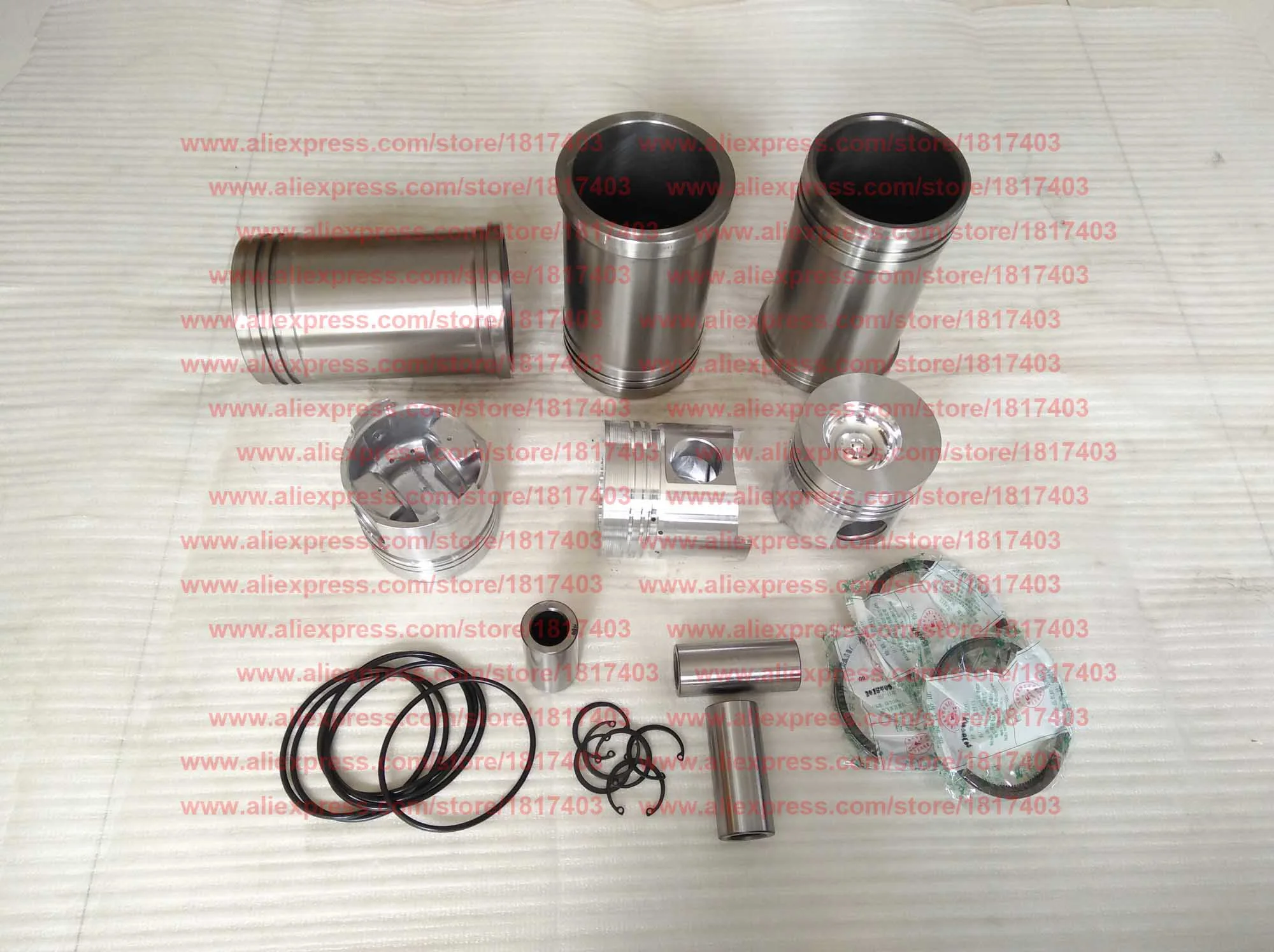 Jiangdong TY395IT Pistons & Cylinder Sleeves Set , TY295I.4.1-4A / TY295.2-7 , Jiangdong TY395IT Diesel Engine Parts