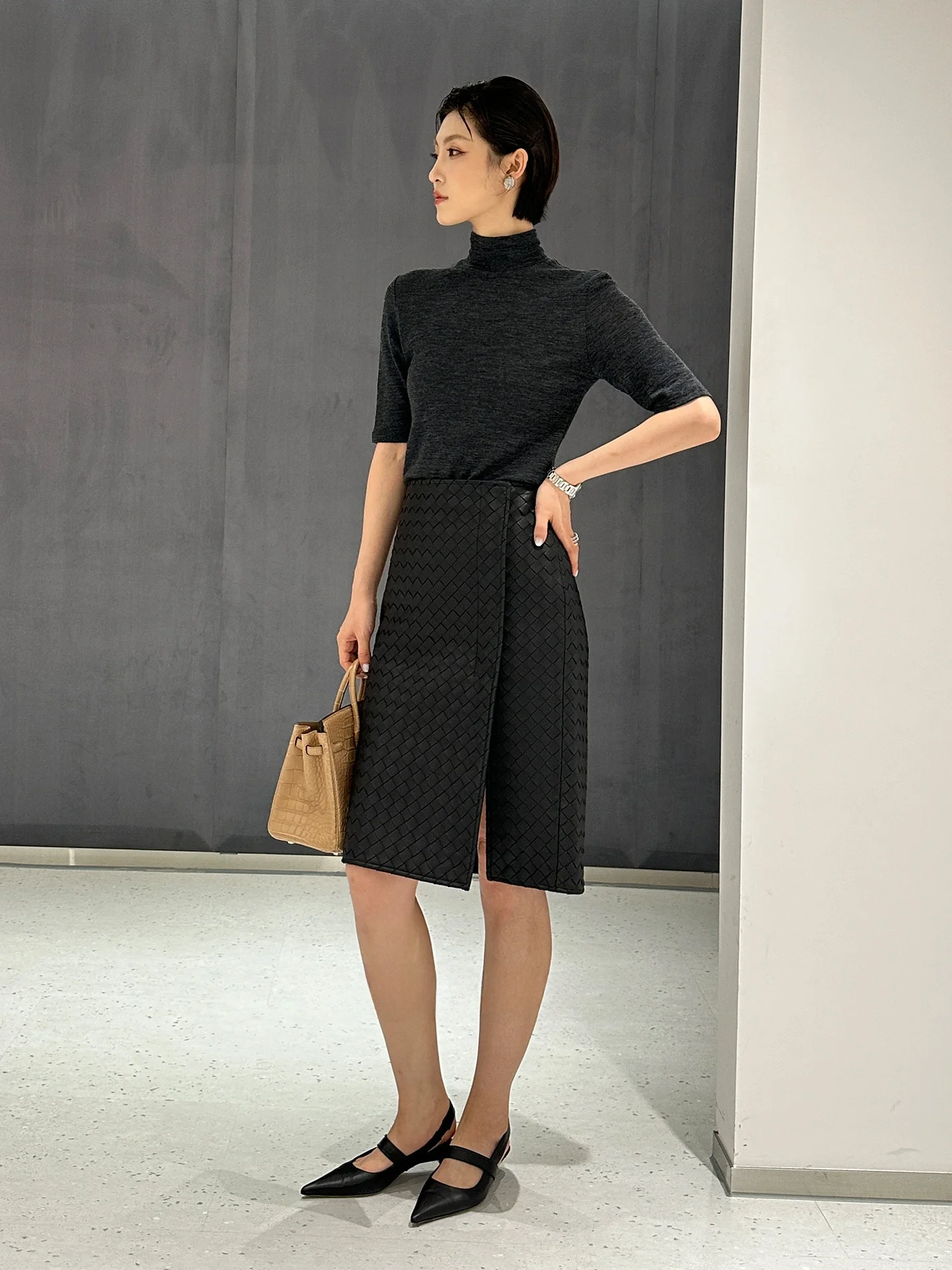 

Женская базовая одежда High Ne, 60 нитей, устойчивая к раковинам, шерстяной вязаный топ Soft Fit Commute Sle Long Sve от DaGuo Store