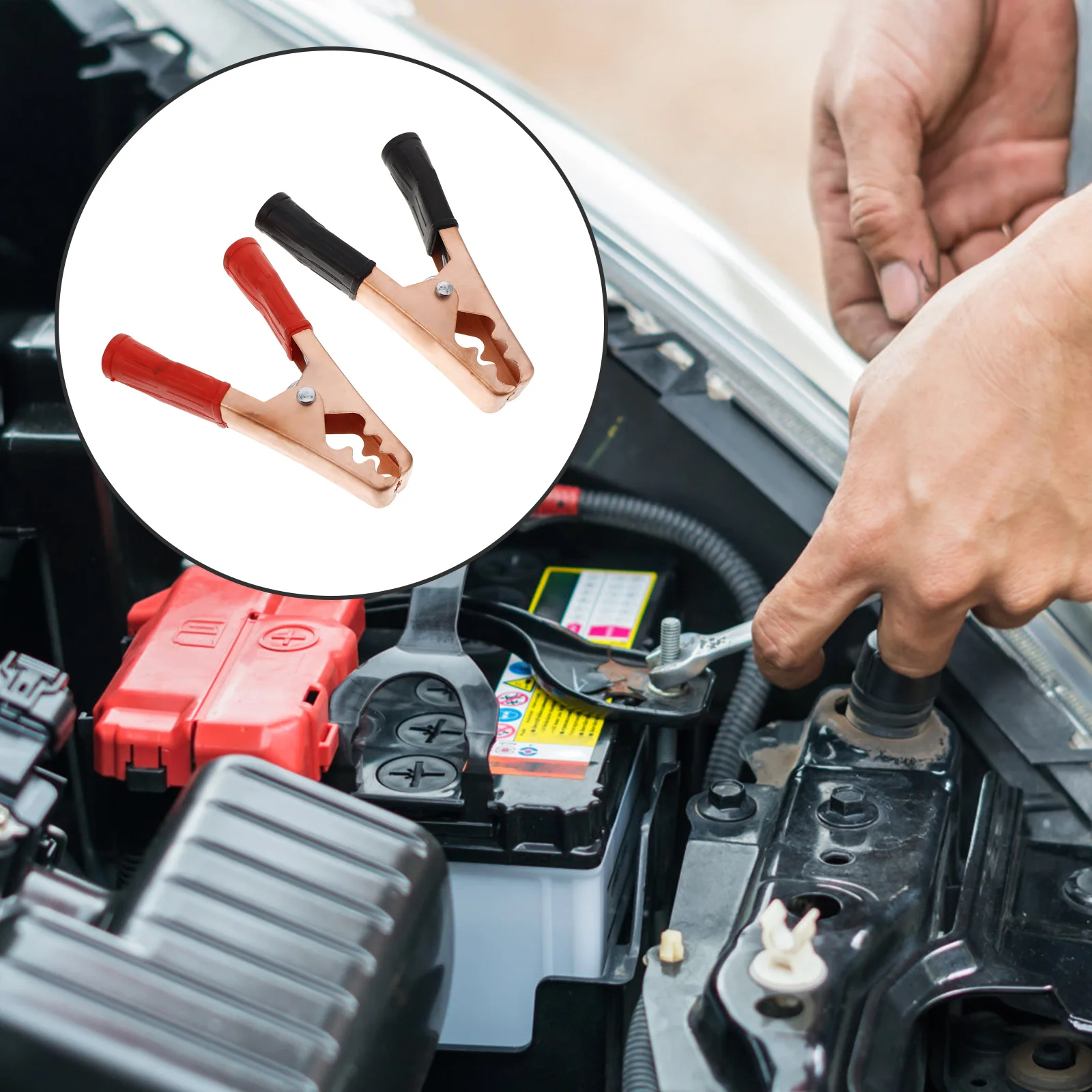 2 قطعة الثقيلة كابل قافز المشابك التمساح كليب المشابك لسيارة كاتب سلك الداعم الكابلات أداة السلطة المشبك