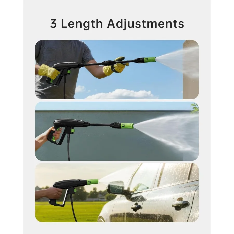 غسالة الضغط العالي مع مدفع رغوة لتنظيف فعال لباحات الأسوار والطوابق والسيارات قوية محمولة وسهلة الاستخدام #5