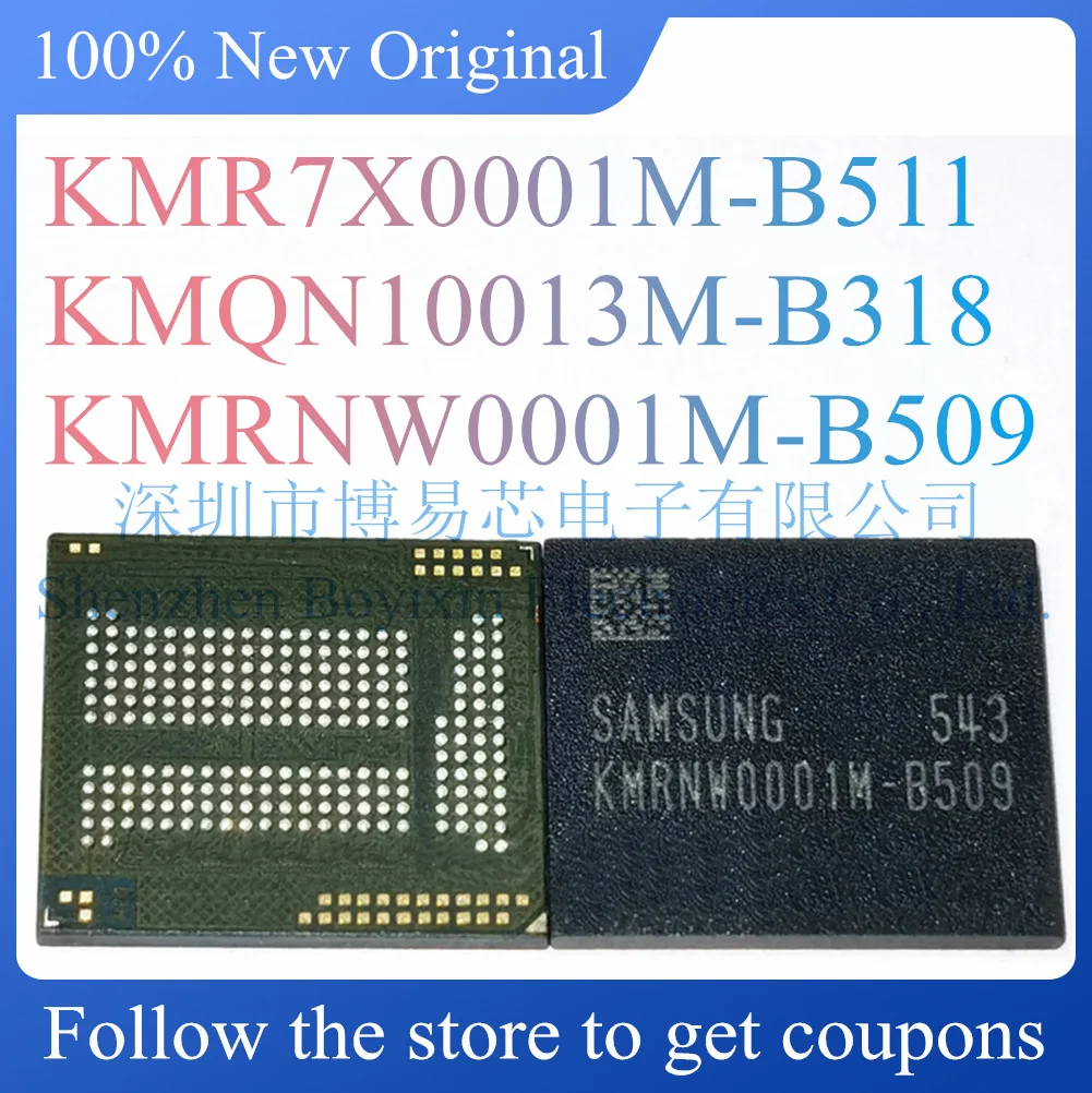 

NEW KMR7X0001M-B511 KMQN10013M-B318 KMRNW0001M-B509.Original genuine 8GB LPDDR3 EMCP memory.