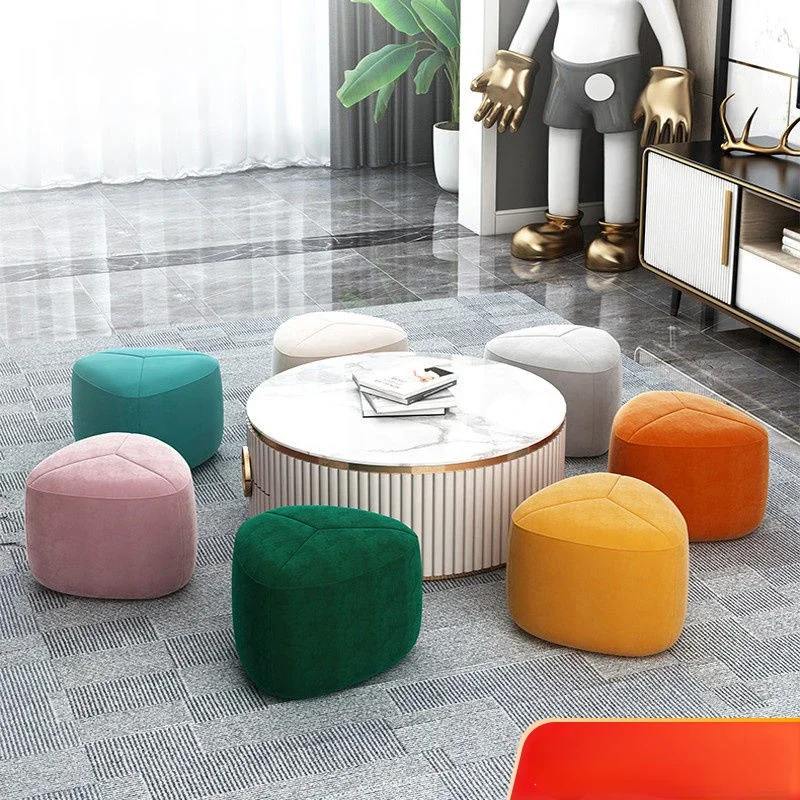 

Sofa Footrest Ottomans Minimalist Small Living Room Light Luxury Shoes Changing Stool Rectangular Coffee Table Stool Low Stools