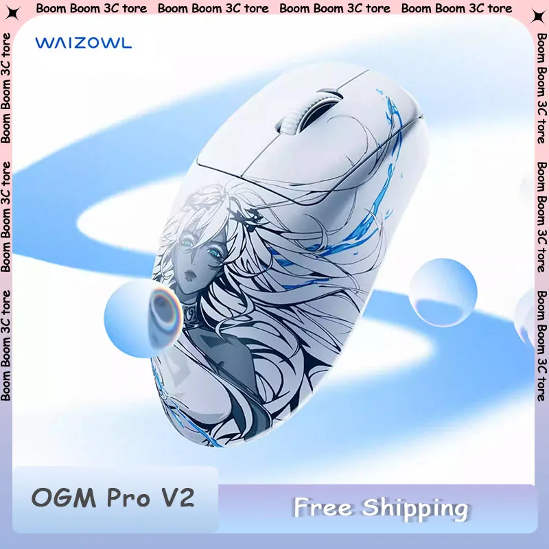 

Waizowl OGM Pro V2 Gaming Mouse Tri-Mode Wireless E-Sports LightWeight wired Mouse for Gamer Gift PC Laptop Office Accessories