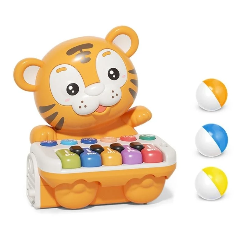 أطفال متعدد الوظائف تحسين الذكاء لعبة البيانو الموسيقية للطفل لطيف لوحة المفاتيح لعبة الدماغ لعبة النمر على شكل 15UB