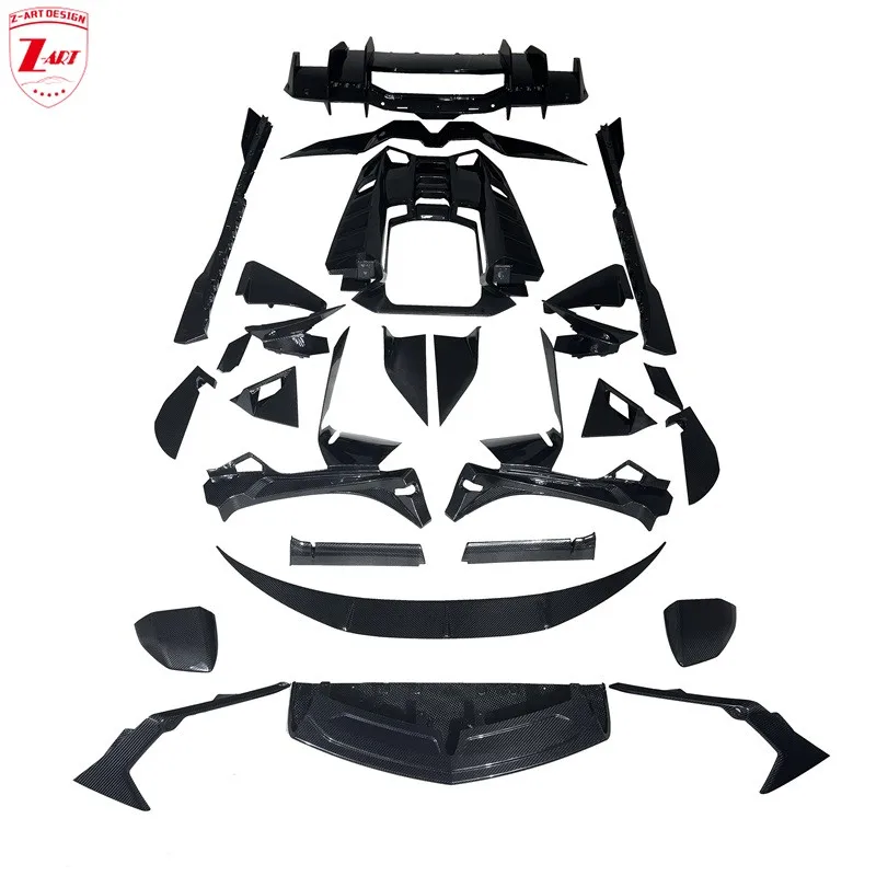 Z-ART OEM Kit de carrocería de fibra de carbono seca para Lamborghini Revuelto OEM Prepreg fibra de carbono Aerokit cambiar plástico a fibra de carbono