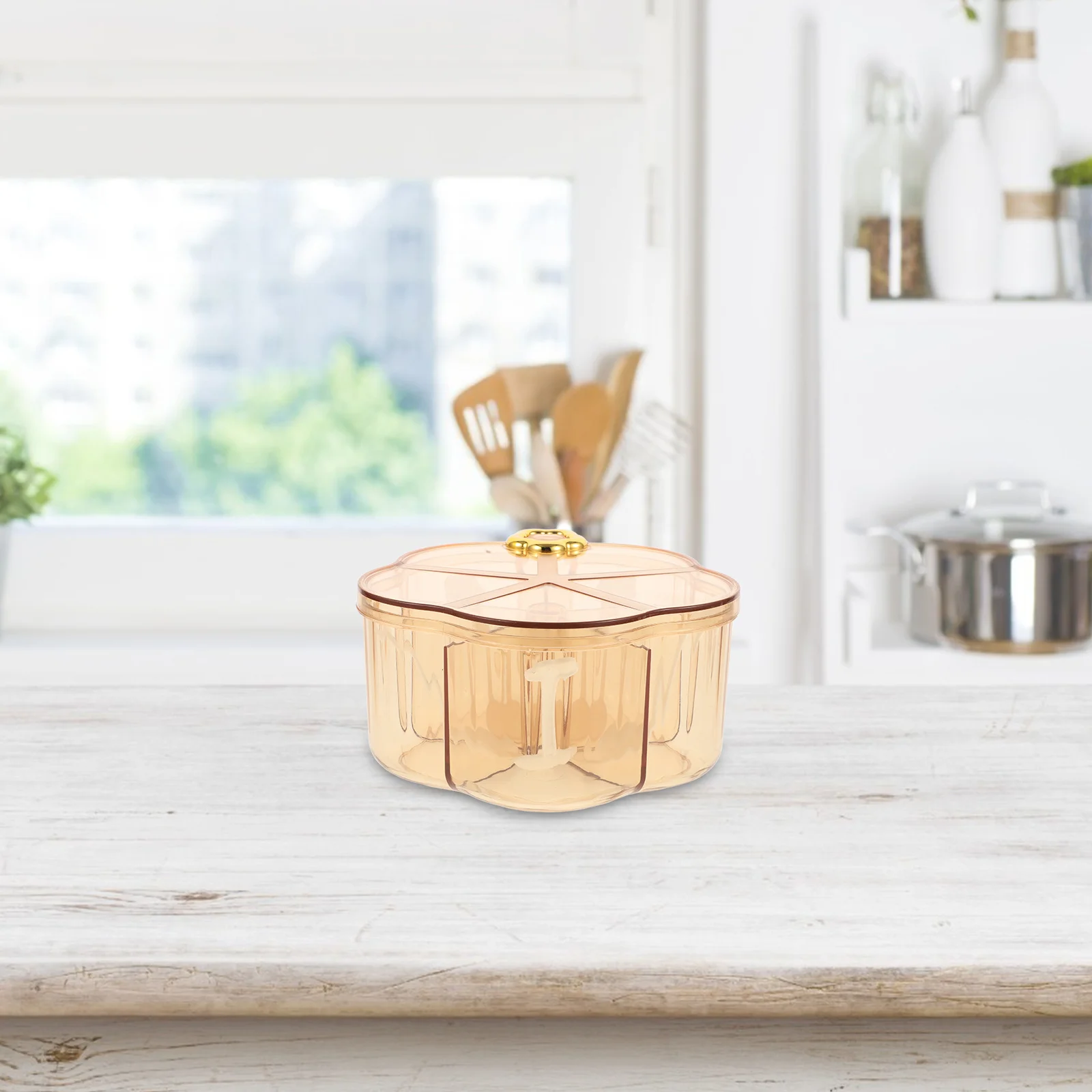 مجموعة صناديق توابل بخمسة أقسام، غطاء شفاف، منظم توابل مقاوم للرطوبة، حاوية بهار المطبخ، صندوق ماسالا قابل لإعادة الاستخدام