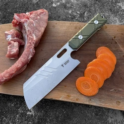 Shooziz New knife DC53 steel Full Tang G10 Handle kitchen knives outdoor camping EDC tool HAN217 Slicing Cutter Gift Knife Cover